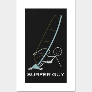 Funny Mens Windsurfing Design Posters and Art